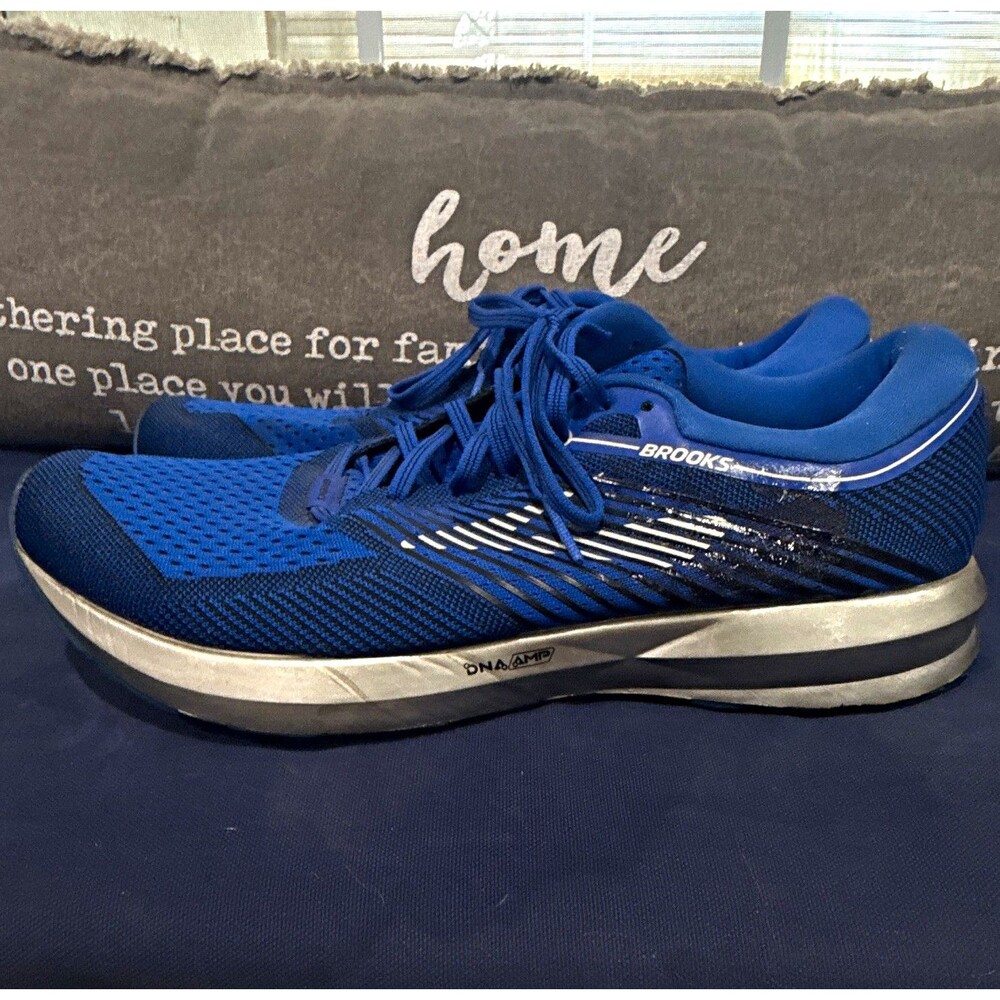 Brooks Levitate Men’s Running Sneakers Blue/Silver Mesh Lace-Up size 10.5